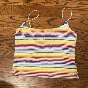 Small rainbow crop top from Pacsun.